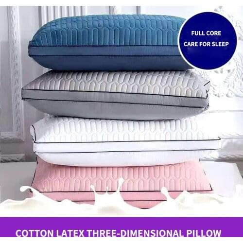 New Arrival Promotion Down Sleeping Pillow Cotton Natural Latex Cassia Buck Wheat Core Velvet Pillows 48*74cm Light Bed Feather