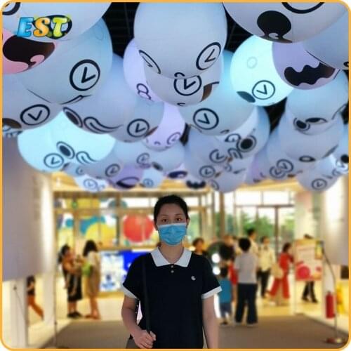 Attractive inflatable led throw balloon inflatable touch ball for sale