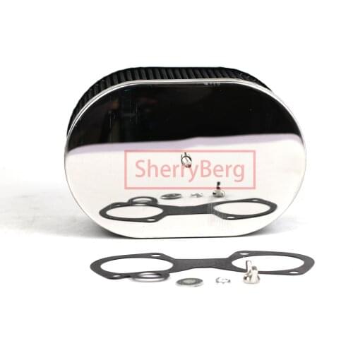 SherryBerg FAJS EMPI AIR FILTER air cleaner for Dellorto DHLA Weber DCOE Stainless Air Filter 100MM 3.94“ DEEP carburetor filter