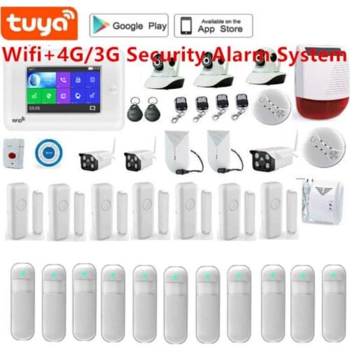 SmartYIBA 4.3 inch TFT Touch Screen WiFi 3G Burglar Alarm for Home Security Alarm System Voice Prompt RFID SMS Alarm Kit