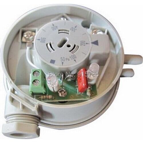 AMP6.3mm connector micro differential pressure switch with indicator / 30 ~ 2000Pa air differential pressure switch sensor