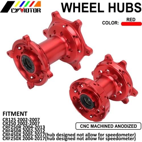 Motocycle Front Rear Wheel Hub For HONDA CR125 CR250 CRF250R CRF450R CRF450X CRF250X CR CRF 125 250 450 X R 00 01 02 03 04 05-14