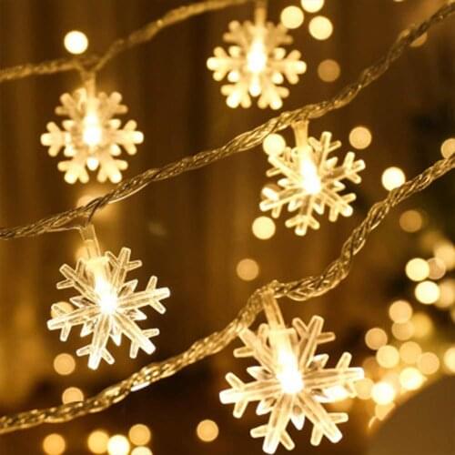 1M 2M 4M 10M 3AA Battery Snow Flakes Led String Fairy Light Xmas Party Home Wedding Garden Garland Decoration for Christmas Tree