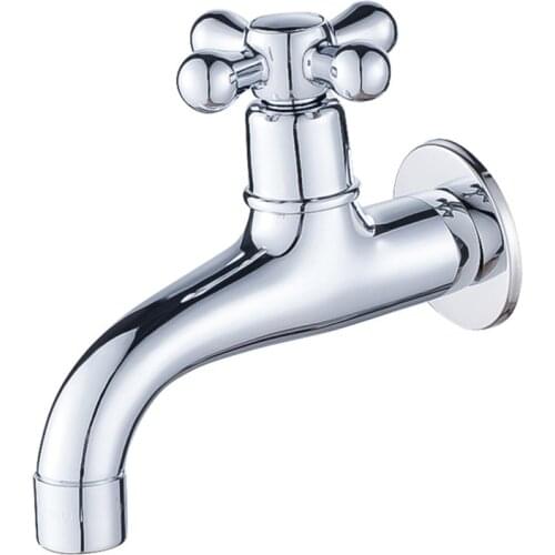 High Quality Bibcock Outdoor Garden Faucet Tap Brass Chrome Kitchen Bathroom Sink Tap Mop Pool Water Taps G1/2