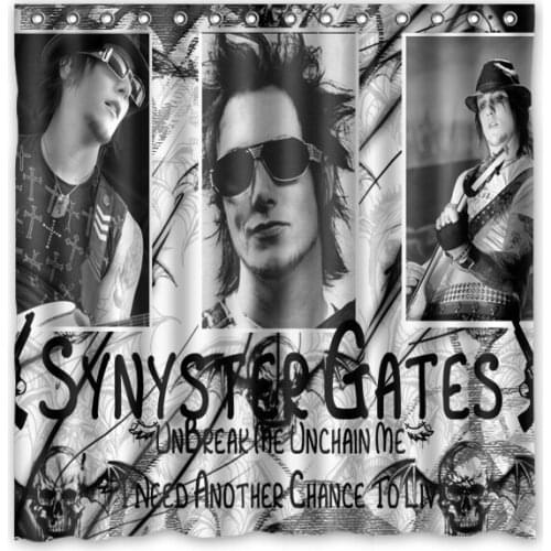 Synyster Gates Shower Curtain Waterproof Fabric Curtain For The Bathroom Polyester Bath Screen Shower Room Product 180x180cm