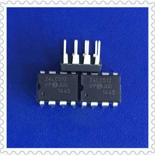 1PCS/LOT 24LC512I/P 24LC512 512K I2C Serial EEPROM