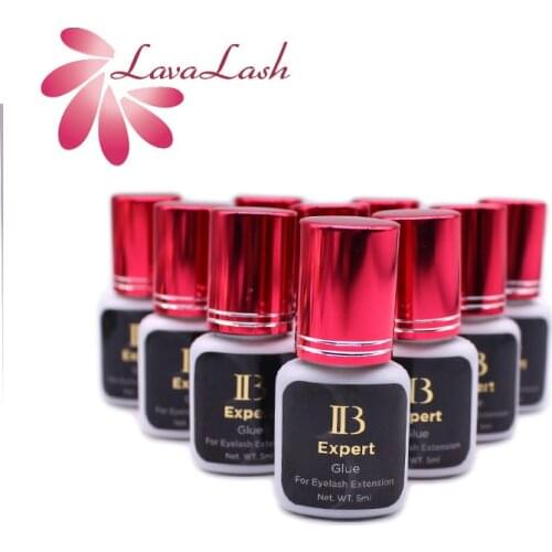 10 bottles Korea IB Ibeauty Expert Glue For Eyelash Extension Original 5ml Black Glue Wine Red Cap False Lash Beauty Shop Tools