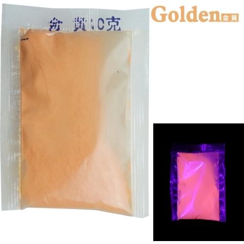10g per Pack Golden Color Luminous Paint Noctilucent Powder Fluorescence DIY Party Creative Glow In Dark Decorations for Home