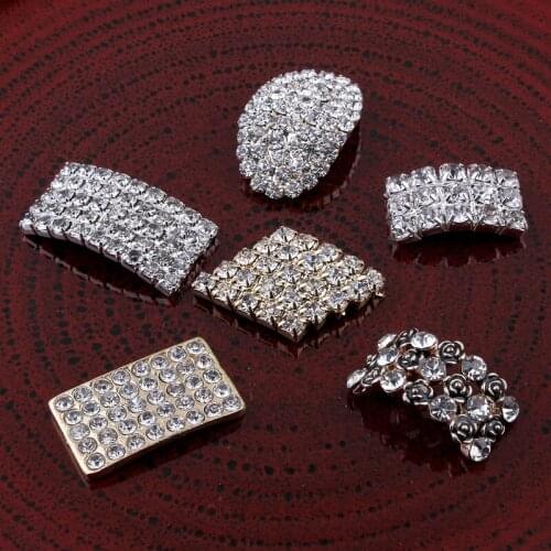 120PCS Handmade Vintage Metal Decorative Buttons Crystal Pearl Flower Center Alloy Flatback Rhinestone Buttons Craft Supplies