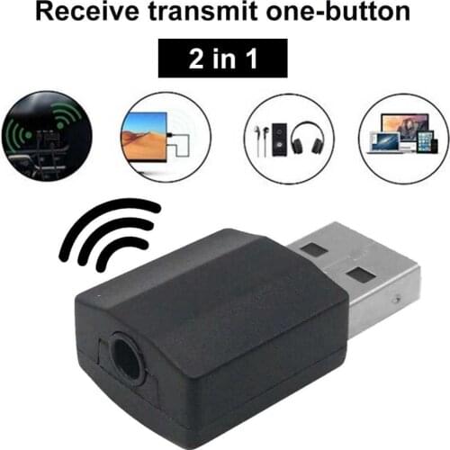 2-in-1 Mini 3.5mm AUX Bluetooth5.0 Audio Receiver Transmitter Wireless Adapter