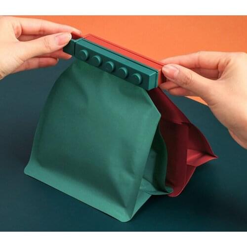 Portable Package Resealer 4PCS Kitchen Storage Food Snack Seal Sealing Bag Clips Sealer Clamp Plastic Tool Kitchen Accessories