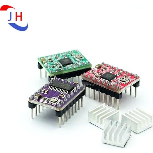 2CPS 3D Printer Accessories Green A4988 Stepper Motor Driver 16 Subdivision DRV8825 32 Subdivision Driver Red A4988 Module