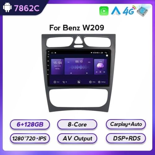 6G+128G Android 11 Carplay AUTO for Mercedes Benz CLK W209 W463 W208 Car Radio Multimedia Video Player Navigation GPS 2din dvd