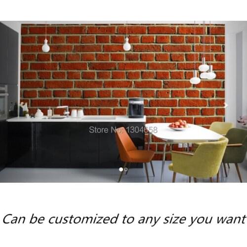 Free shipping custom murals Red Brick Wallpaper Mural sofa bedroom TV backdrop wallpaper