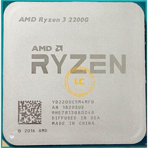 AMD Ryzen 3 2200G R3 2200G R3 PRO 2200G 3.5 GHz Quad-Core Quad-Thread CPU Processor YD2200C5M4MFB/YD220BC5M4MFB Socket AM4