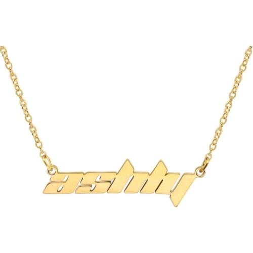 DUOYING Fashion Personality Letter Necklace Stainless Steel Chain Name Necklace Fascinating Pendant Custom Necklace For Women