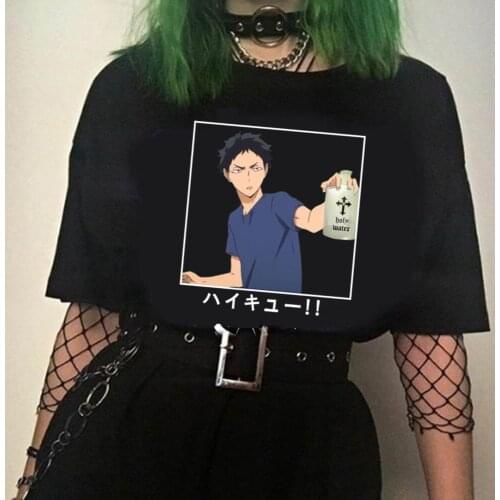 Harajuku Anime Haikyuu Tshirt Short Sleeve Funny Streetwear Unisex Tops Clothes