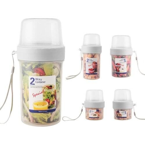 50%HOTStorage Jar Airtight Dual Layer PP Refrigerator Storage Keeping Fresh Food Container for Home