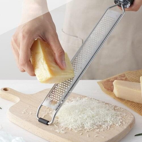 Mill Cheese Grater Stainless Steel Lemon Zester Citrus Ginger Garlic Grater Long Handle Vegetables Kitchen Tool Manual