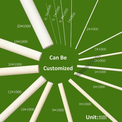 5 PCS Alumina Ceramic Bar High Temperature Wear resistant Industrial Solid Ceramic Bar Ceramic Shaft Ceramic Stick Rod