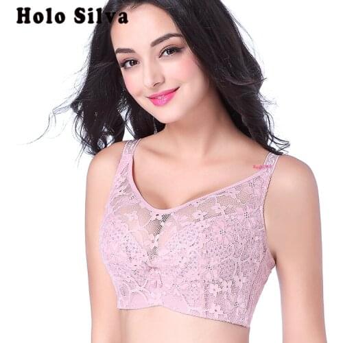 Thin Cup Lace Women Bras Adjusted Straps Push Up Underwear Underwire Full Coverage Women Vest Bra No Wire Push up Bras 42C D Cup