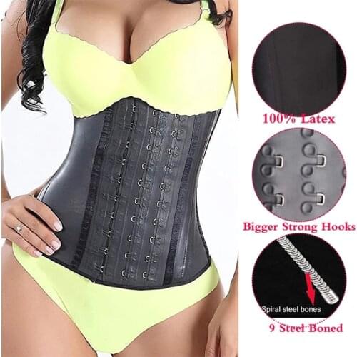 Latex Waist Trainer Body Shaper Shapewear Slimming sheath Belly Girdle Workout Tummy Control Corset for Women Colombian girdles