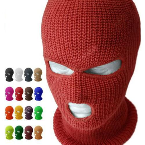 3/2 Hole Full Face Cover Mask Balaclava Knit Hat Army Tactical CS Winter Ski Cycling Mask Beanie Hat Scarf Warm Face Masks