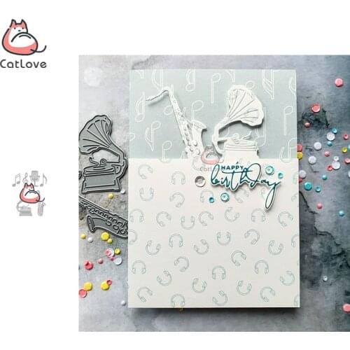 Catlove Music Series Metal Cutting Dies Scrapbooking Mold Knife Stencil Die Cuts Card Making Craft Embossing New Dies For 2020