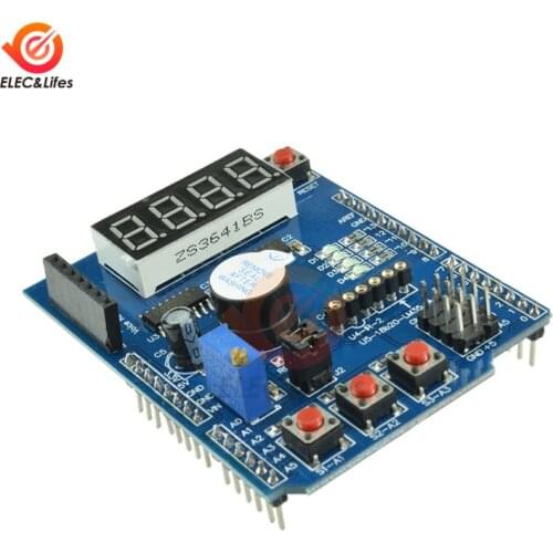 Multi-functional Expansion Board Sensor Shield Module with Four Digital Display for Arduino