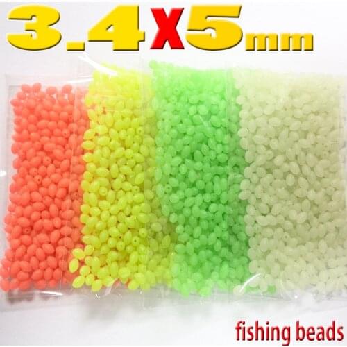 NEW oval soft fishing beads 4 colors size:3.4mm*5mm quantity:1000pcs/lot hole diameter:0.8mm