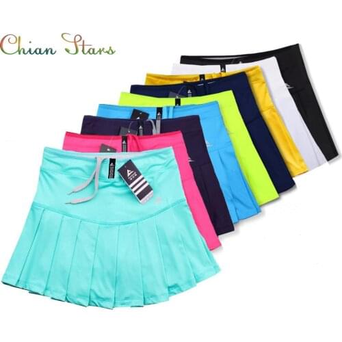 New Girls Tennis Skirts with Safety Shorts , Quick Dry Women Badminton Skirt , Female Tennis Skorts , Girl Sport Running Shorts