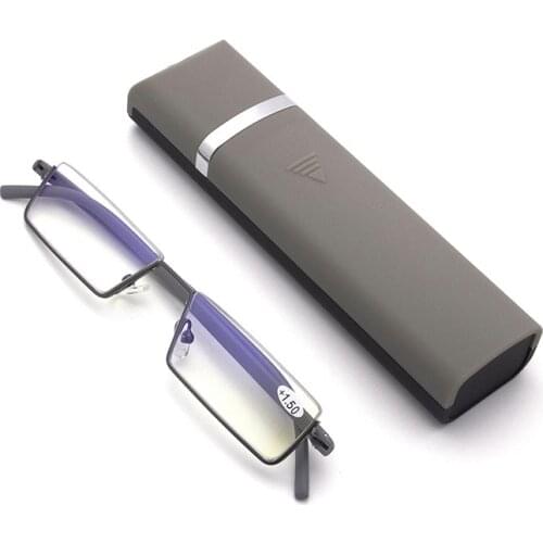 Blue Light Blocking Pen Box Semirim Reading Glasses For Women Men High Definition Fashion Rectangle Presbyopic Glasses Magnifier