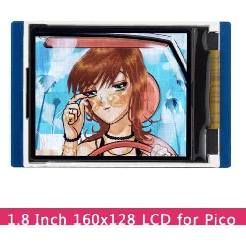 Raspberry Pi Pico 1.8 Inch LCD Display Module 65K RGB Color 160×128 SPI Inteferface Embedded ST7735S Driver TFT Screen for Pico