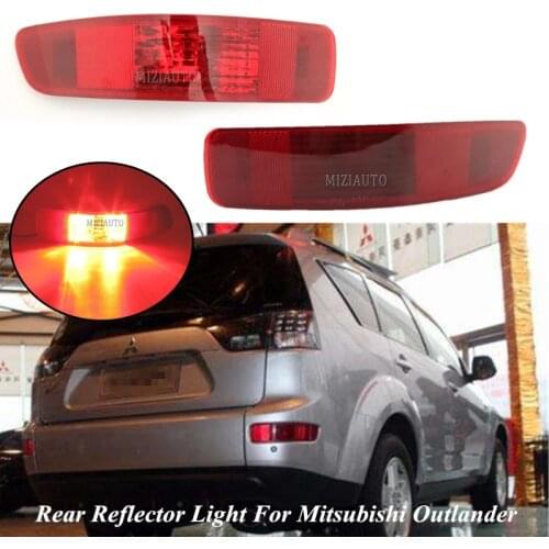 MIZIAUTO Car Rear Bumper Reflector Light For Mitsubishi Outlander EX 2007-2012 Stop Turn Signal Brake Fog Reflector Lamp