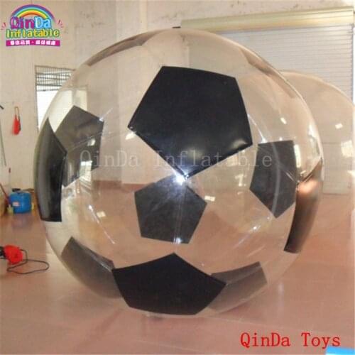 Exciting water play equipment floating wasserball for kids and adult, inflatable soccer walking ball with free pump