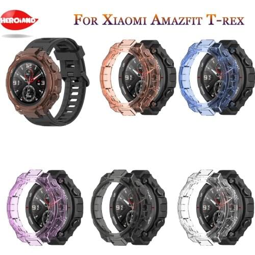 New Protective Cover Case For Xiaomi Amazfit T-Rex Smart Watch Protector Shell Edge PC Protection Sleeve For Huami Amazfit T Rex