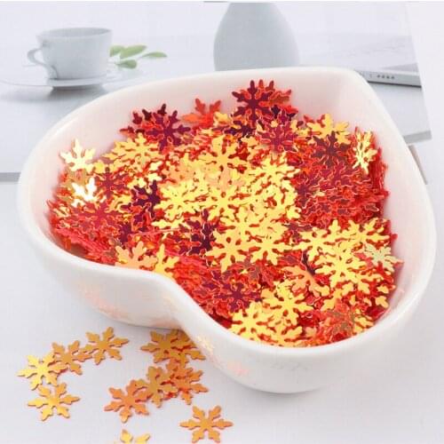 500g/Lot Loose Sequins Snowflake Paillette AB Gold for Childrens Handmade DIY Creative Color Glitters Greeting Card Decoration