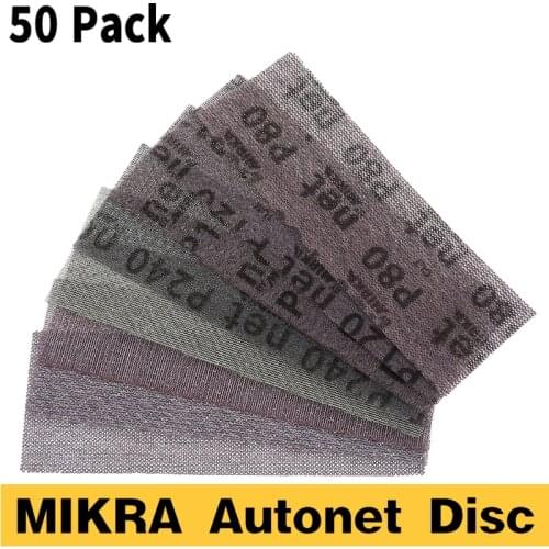 125*70mm Mesh Dust-free Anti-blocking Dry Hook Loop Sanding Discs Abrasive Sandpaper 80-320 Grit For Car Wood Glass Polishing