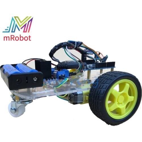 Bluetooth Control 2WD Robot Car Chassis with UNO R3 Board+Motor Drive Shield Board+ULtrasonic Sensor for Tracking Obstacle