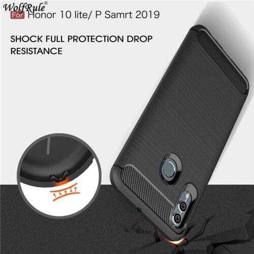 For Huawei P Smart 2019 Case Tough Bumper Carbon Fiber Case For Huawei P Smart 2019 Cover Soft Silicone Coque On P Smart 2019