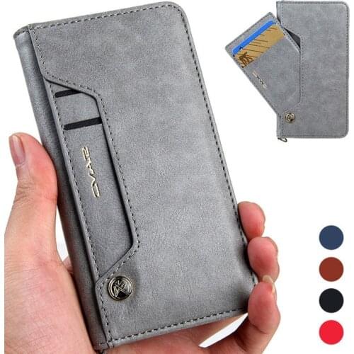 Sided Card Holder Magnetic Flip Book Stand Luxury PU Leather Wallet Case for Huawei Mate 40 P40 P30 Pro P20 lite P20 Pro Cover
