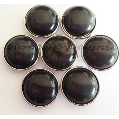T014 Black Agate stone snaps Hot sale snap for bracelet OEM, ODM