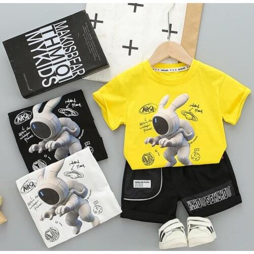 Cartoon Toddler Boy Clothes Summer Set 2pc/Set T Shirt Short+Shorts Children Clothing Outfit Fashion Boys Suit Baby Tracksuit