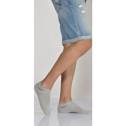 Idilfashion Men Flat Sport Booties Socks-Light Gray-E-ART234 (3'LÜ PACKAGE)