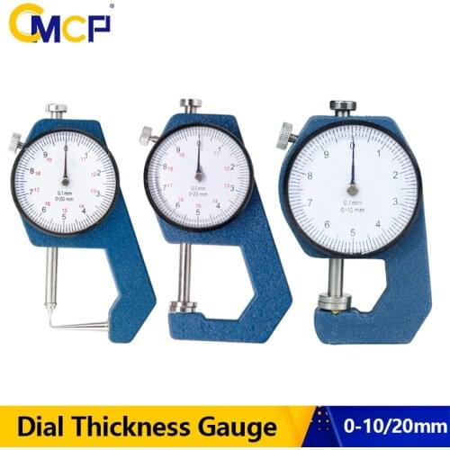 Dial Thickness Gauge 0-10/0-20mm Thickness Meter Tester for Leather Paper Width Measuring Instrument Tools