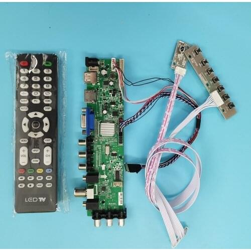 Kit For LTN121AT03-301/LTN121AT03-803 Signal controller board remote DVB-T2 VGA LED HDMI digital 40pin 1280X800 WLED TV LVDS USB