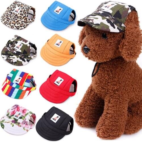 Pet Dog Cap Small Pet Summer Canvas Cap Dog Baseball Visor Hat Puppy Outdoor 8 Styles Dogs Hats Pet Supplies DOGGYZSTYLE