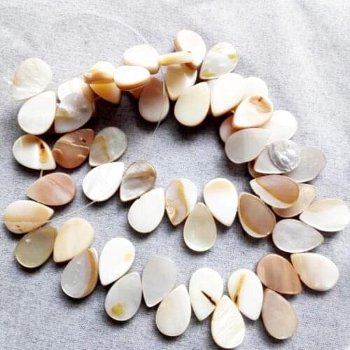 Fashion White Mother Of Pearl Tear Drop Shell DIY Loose Beads 8x13mm 50 pieces sb1158