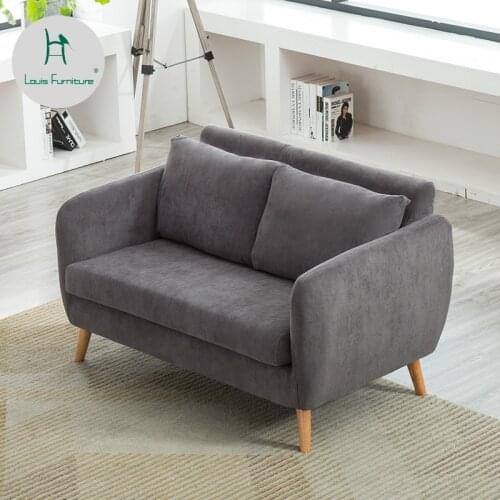 Louis Fashion Living Room Sofas Modern Nordic Minimalist Small Apartment Double Person Leisure Fabric Living Room