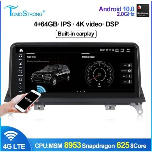 MSM 8953 Android 10 for BMW X5 E70 X6 E71 (2007-2013) CCC CIC system autoradio gps built-in carplay wifi 4g multimedia 1920*720
